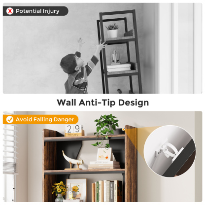 VANOMi 6-Tier Display Storage Bookshelf for Home, Office, Bedroom