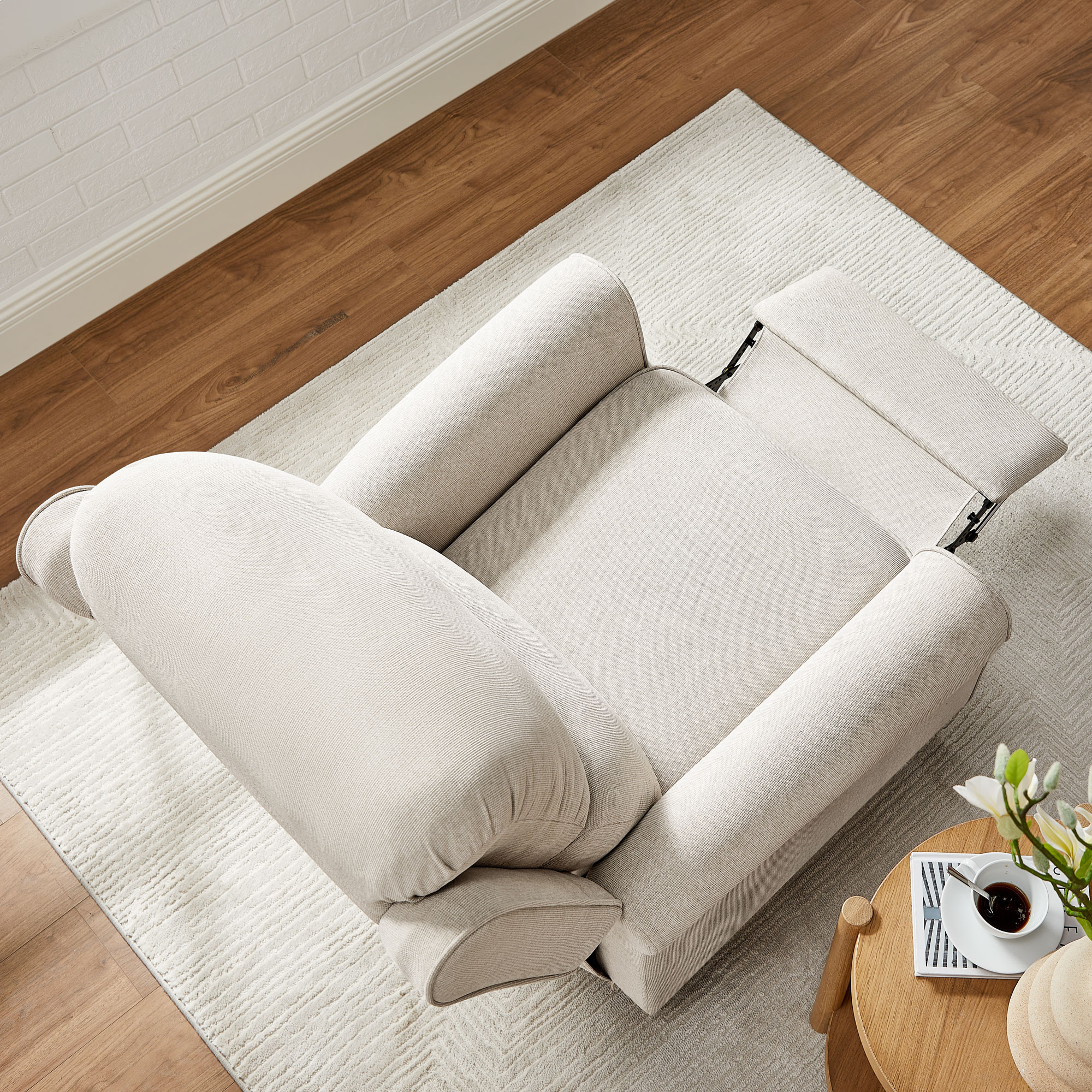 Oversized Push-Back Recliner with Lumbar Support for Living Room, Bedroom & Reading Nook