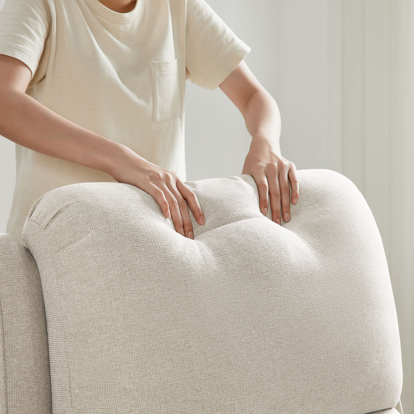 Oversized Push-Back Recliner with Lumbar Support for Living Room, Bedroom & Reading Nook