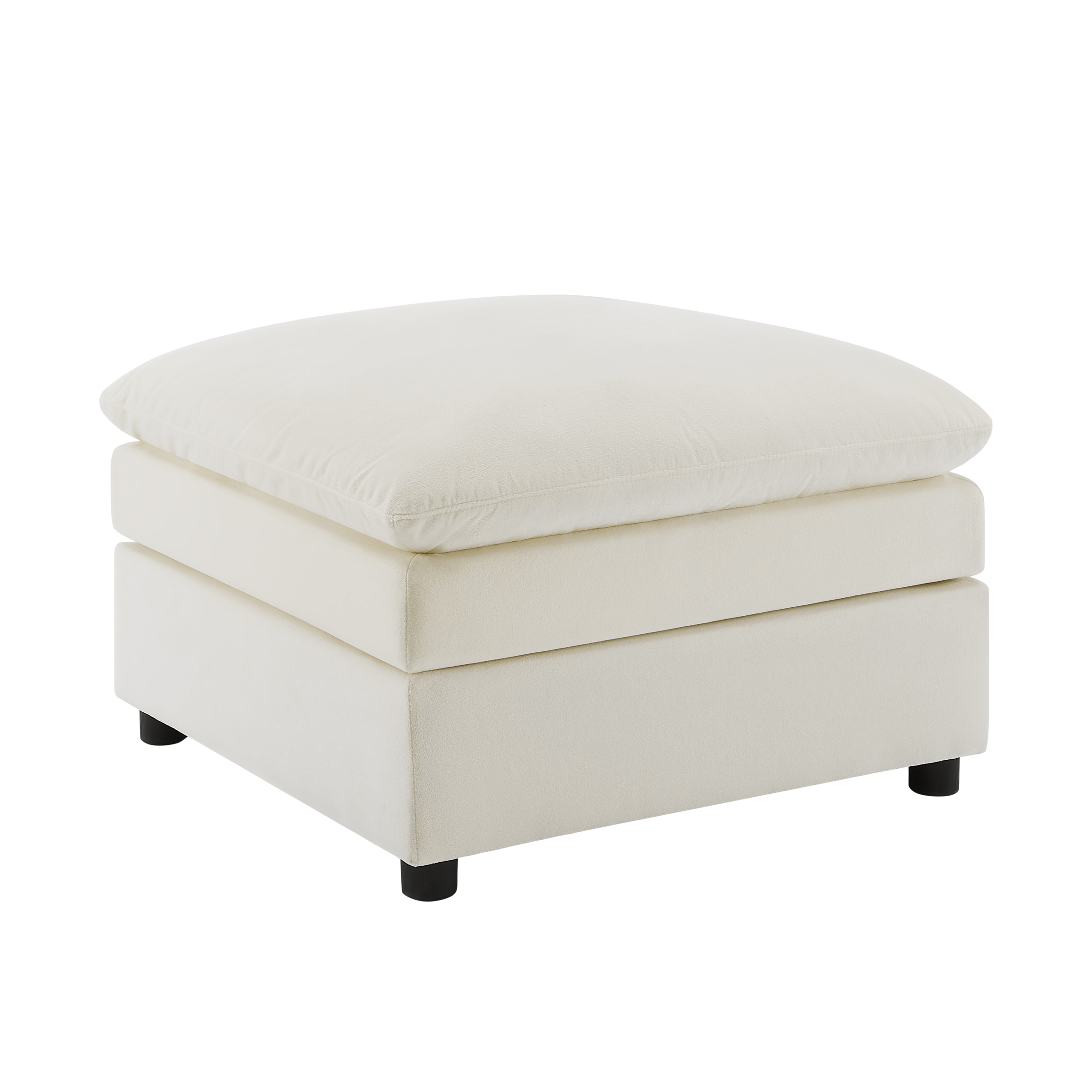 29'' Square Upholstered Ottoman for L/U Shaped Knit Modular Sofa