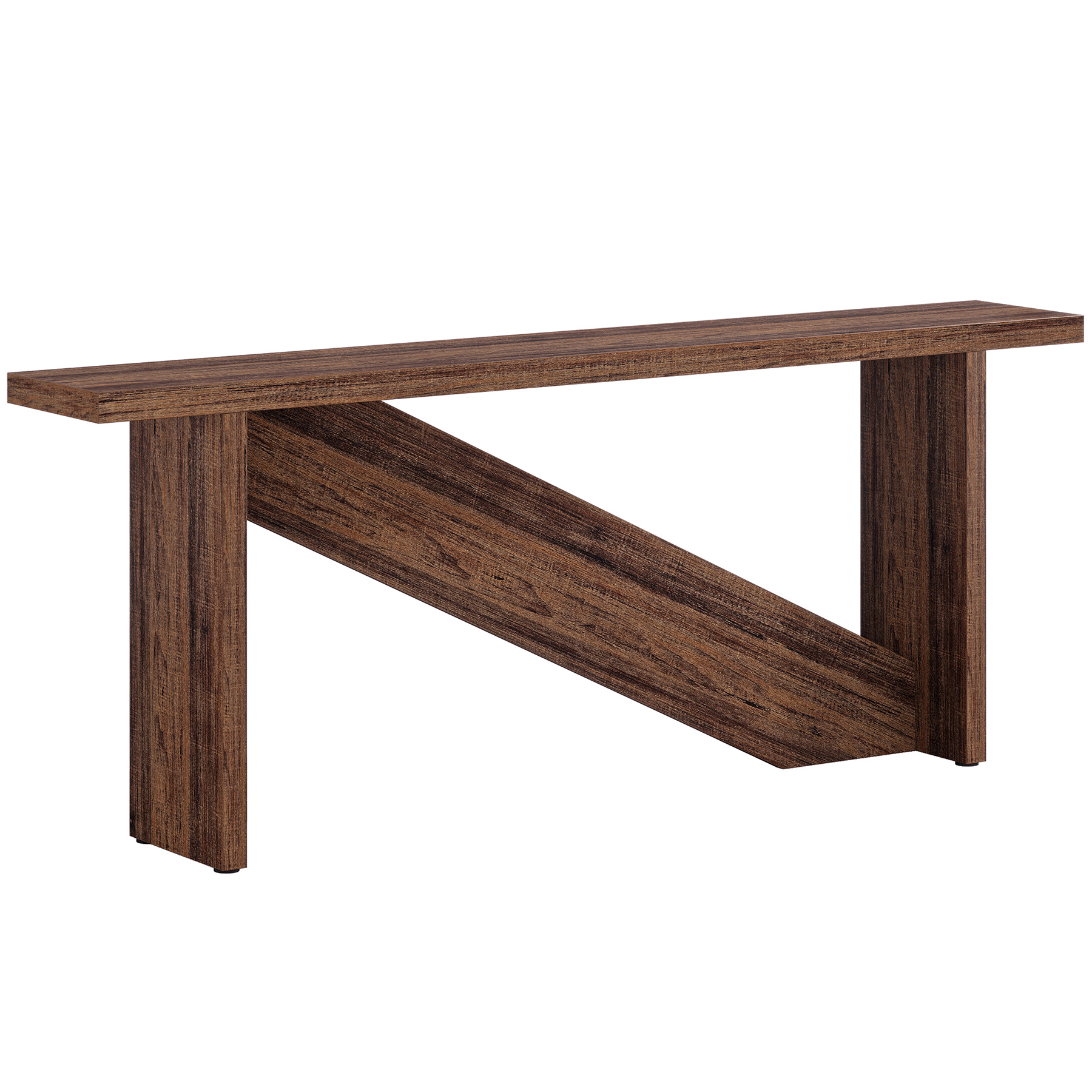 VANOMi 70.86" Rustic Industrial Console Table with Smart LED Lights