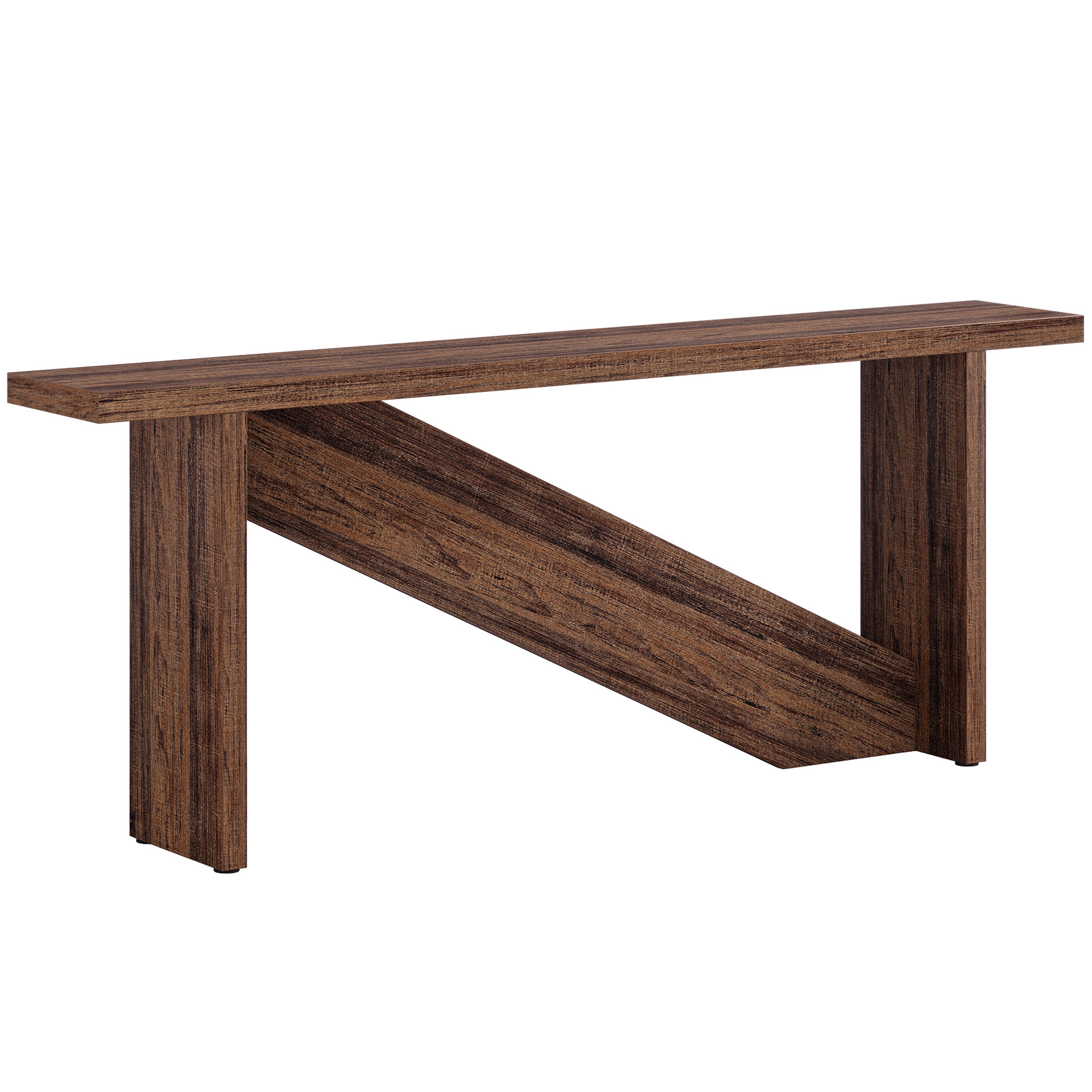 VANOMi 70.86" Rustic Industrial Console Table with Smart LED Lights