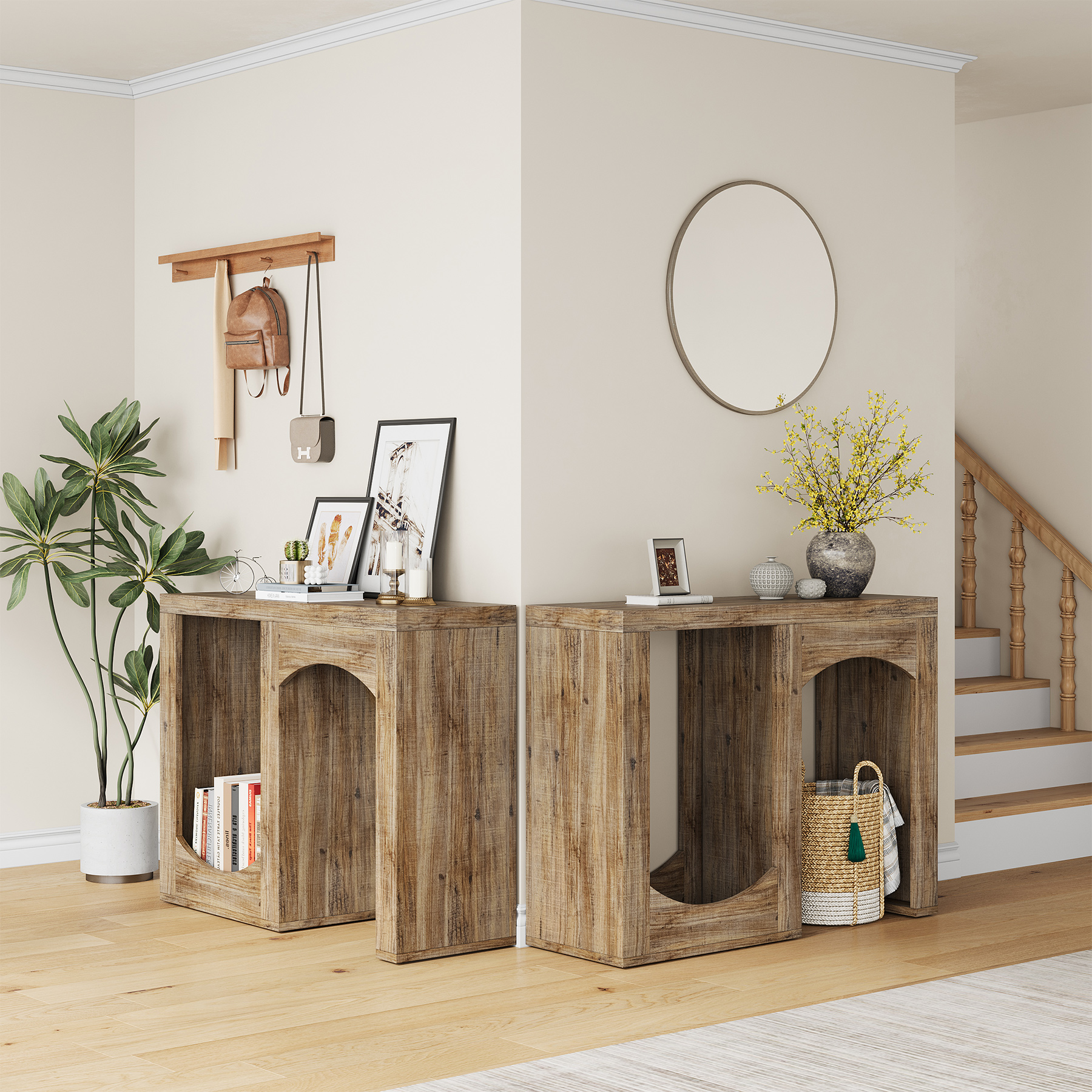 71'' Modern Farmhouse Console Table for Living Room, Entryway & Hallway VANOMi