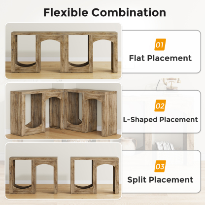 71'' Modern Farmhouse Console Table for Living Room, Entryway & Hallway VANOMi