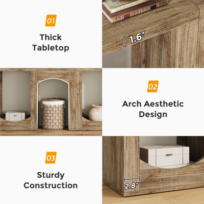 71'' Modern Farmhouse Console Table for Living Room, Entryway & Hallway VANOMi