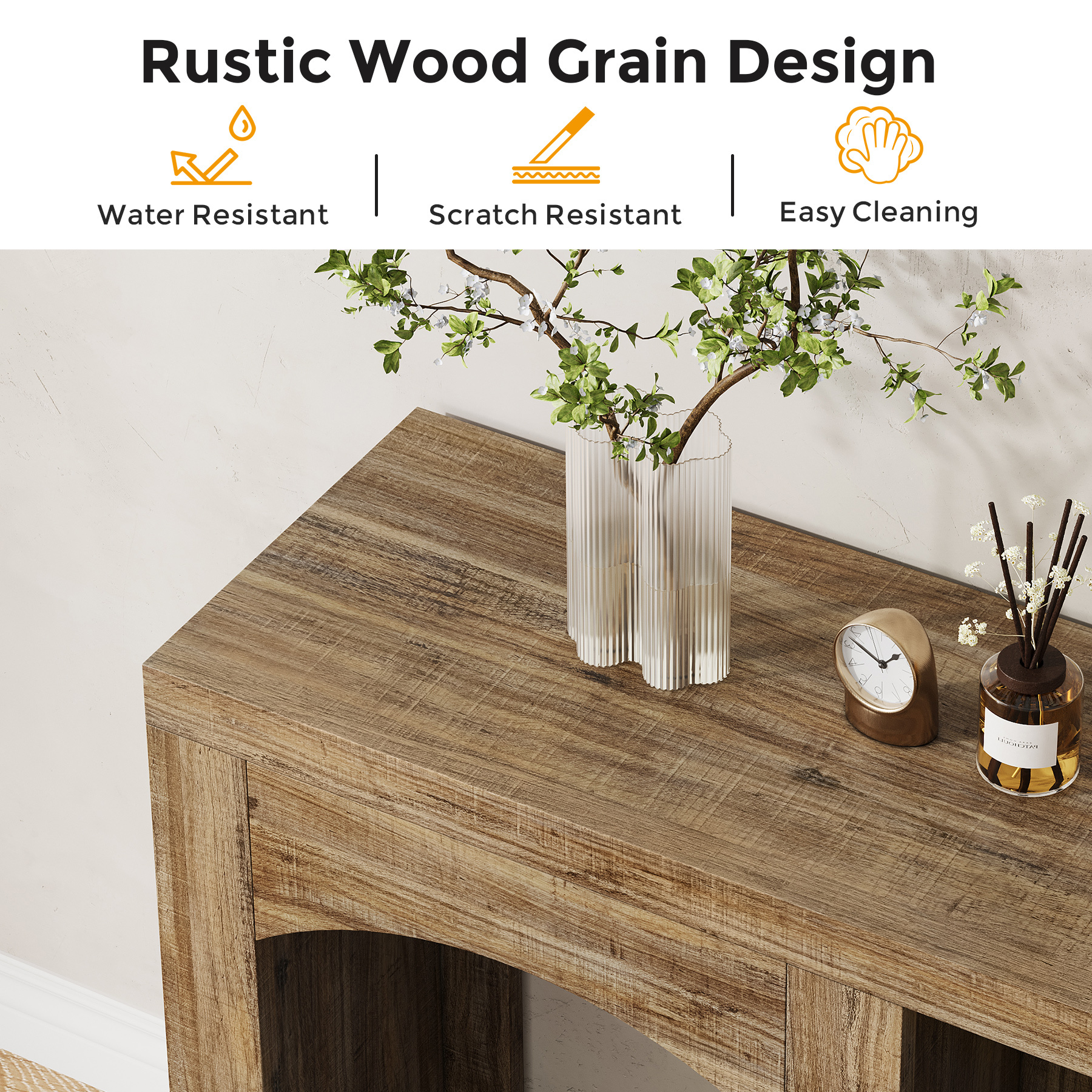 71'' Modern Farmhouse Console Table for Living Room, Entryway & Hallway VANOMi