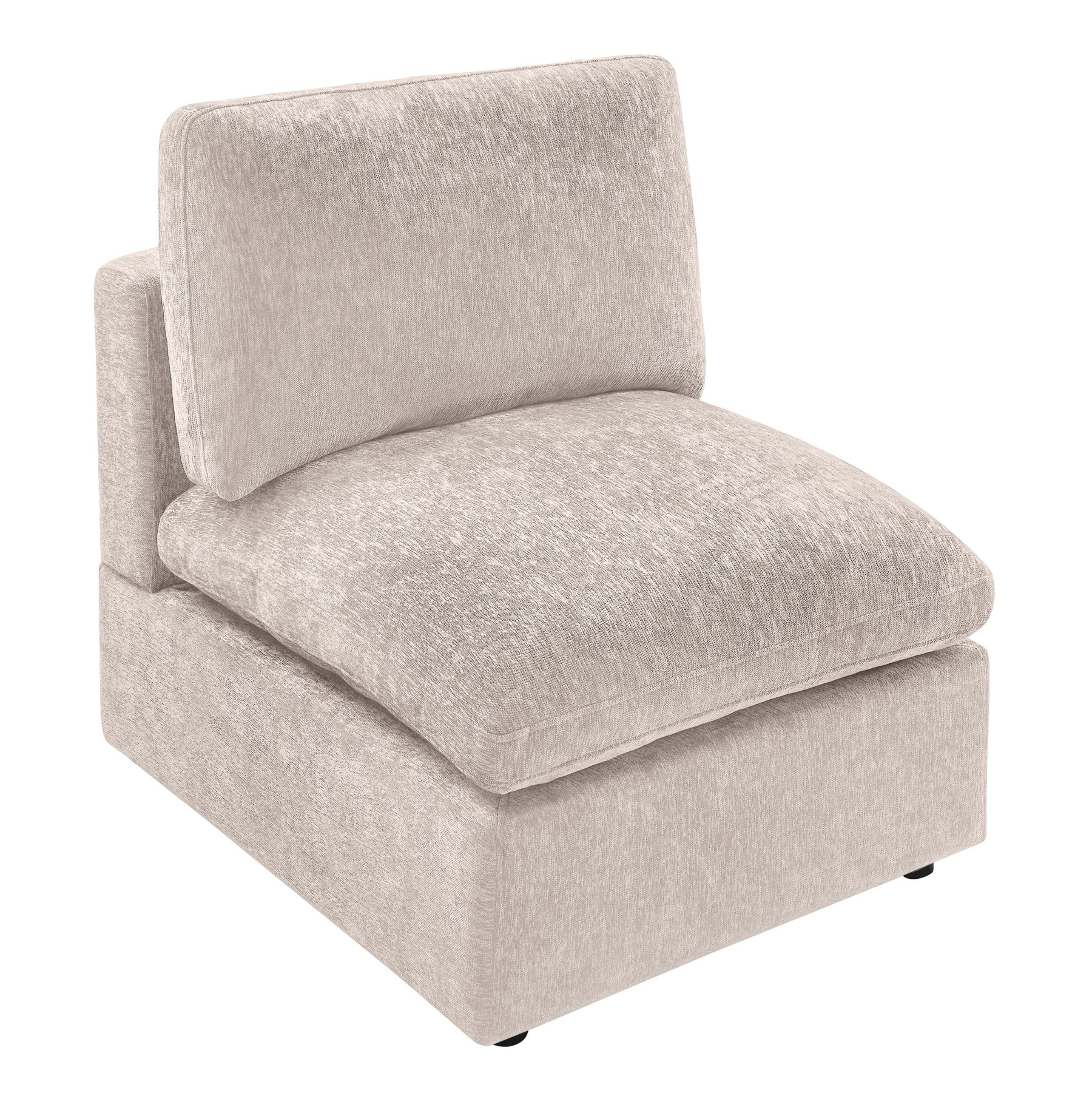 28'' Middle Module Seat for L/U Shaped Chenille Modular Sofa Middle Seat Natural