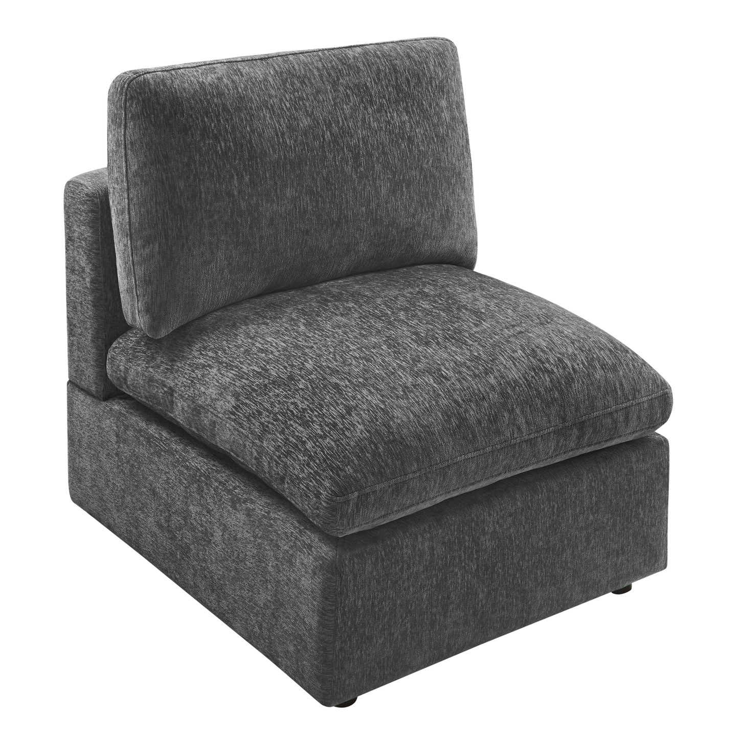 VANOMi Modern Chenille Middle Module for L/U Shaped Modular Sectional Sofa Grey