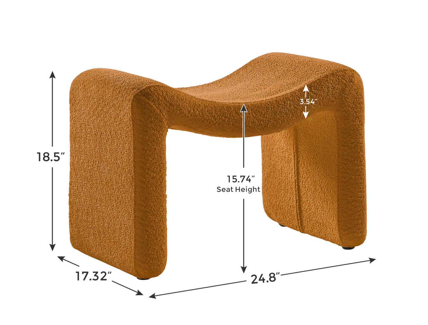 Small/Large Ottoman Foot Stool for Hallway, Living Room, Bedroom