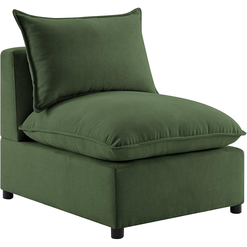 VANOMi Versatile Middle Module Seat Comfortable Couch Cube for Modular Sofa Sectional Green