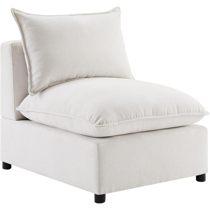 VANOMi Versatile Middle Module Seat Comfortable Couch Cube for Modular Sofa Sectional Beige