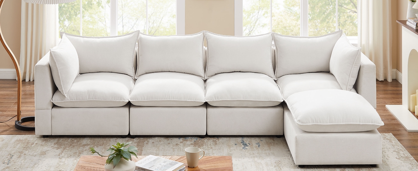 Single Middle Module Seat Sectional Sofa Deep Seat - VANOMi