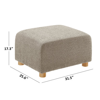 32''W Upholstered Ottoman for L/U/V Shaped Boucle Modular Sofa Camel Size