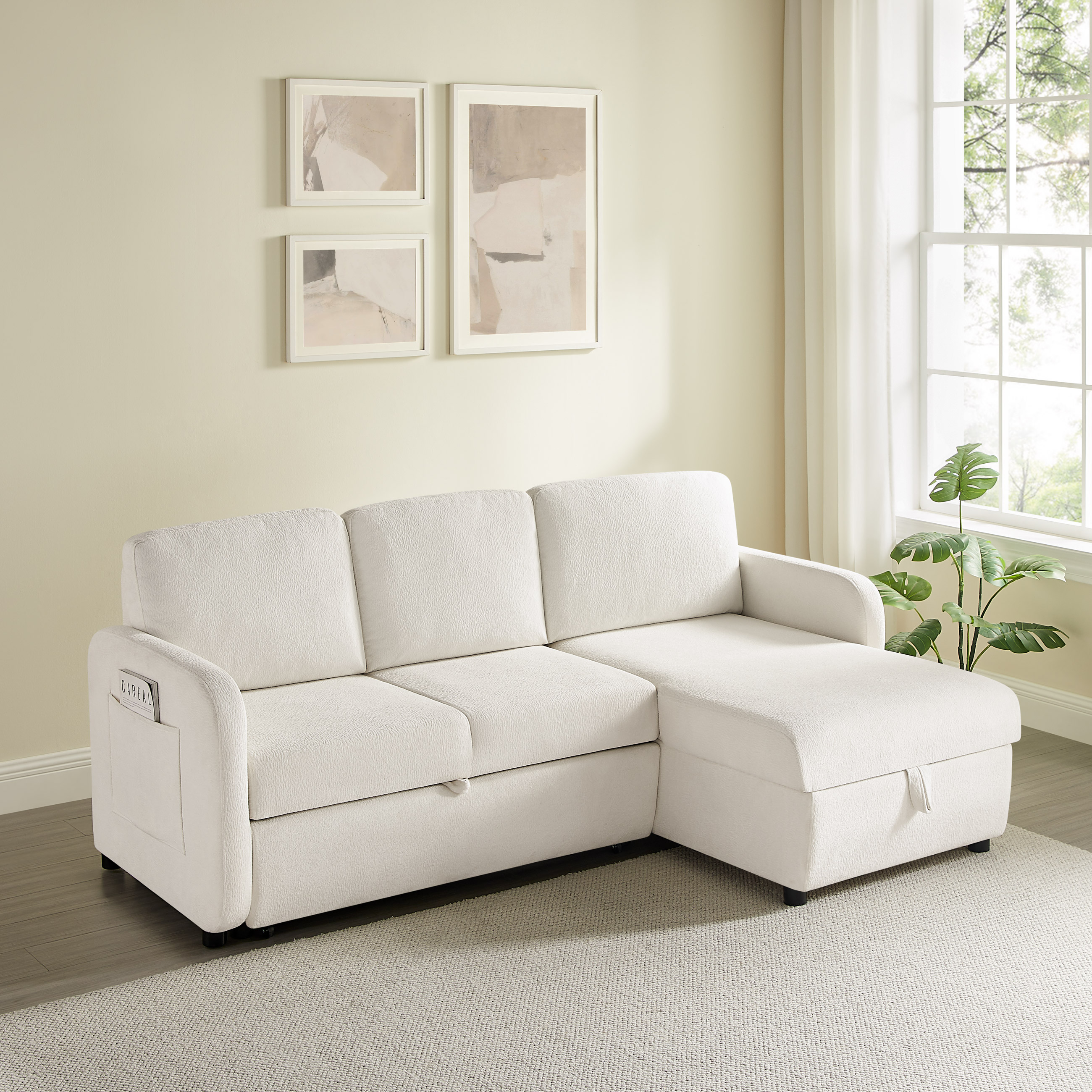 84" Reversible L-Shaped Sectional Sofa — Modular Convertible Couch Designed for Apartments