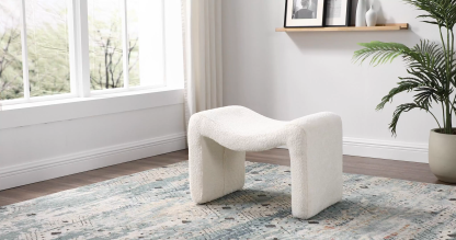 Modern Small Ottoman Foot Stool for Hallway, Living Room, Bedroom