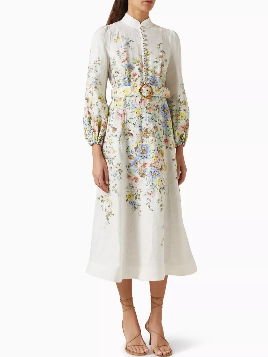 Floral Print Midi Dress