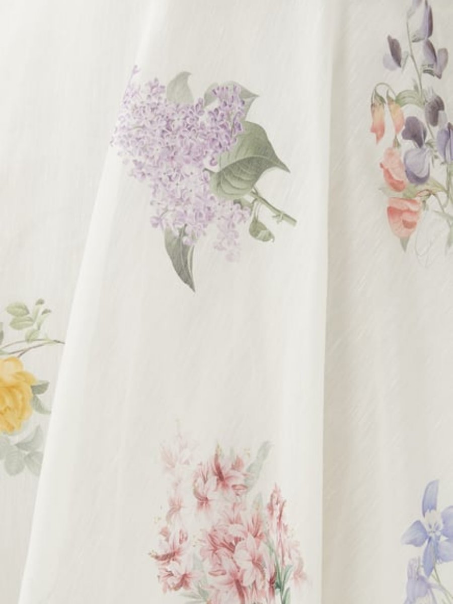 Floral Print Button Two-piece Set