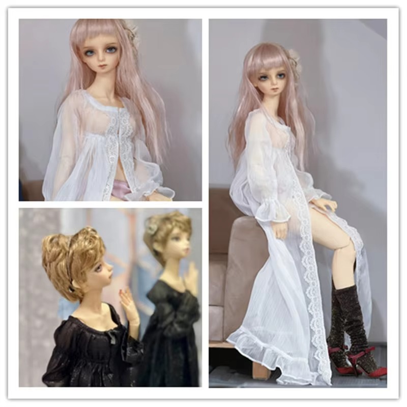 Sexy Chiffon Dress Night-robe for 1/6  1/4 ,1/3 BJD Doll Clothes Customized CWB282