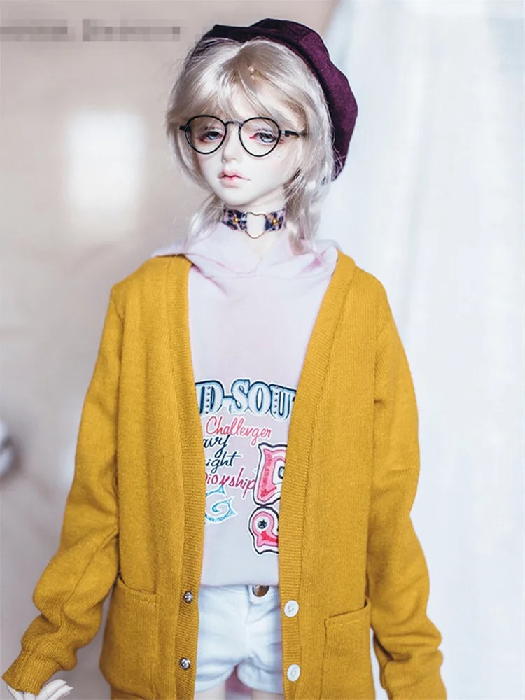 Custom Casual Cardigan Sweater Coat for BJD 1/6 1/4 MSD 1/3 SD13 SD17 Uncle  Doll Clothes CMB256