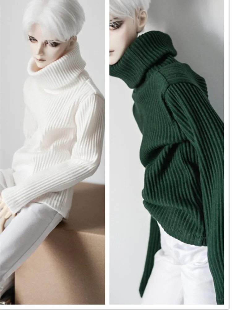Custom Casual Warm Turtleneck Sweater for BJD 1/6 1/4 MSD 1/3 SD13 SD17 Uncle Doll Clothes CMB112