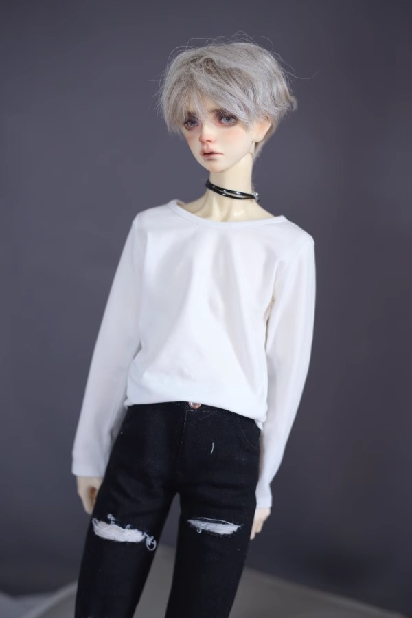 Customized Pullover Pure Cotton T-Shirt For BJD Doll Clothes 1/6 1/4 1/3 Uncle ID75 IP B309