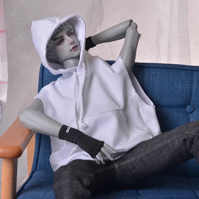 Custom Sleeveless Loose Hooded Sweatshirt For BJD Doll Clothes 1/4 1/3 IP ID75 Uncle B306