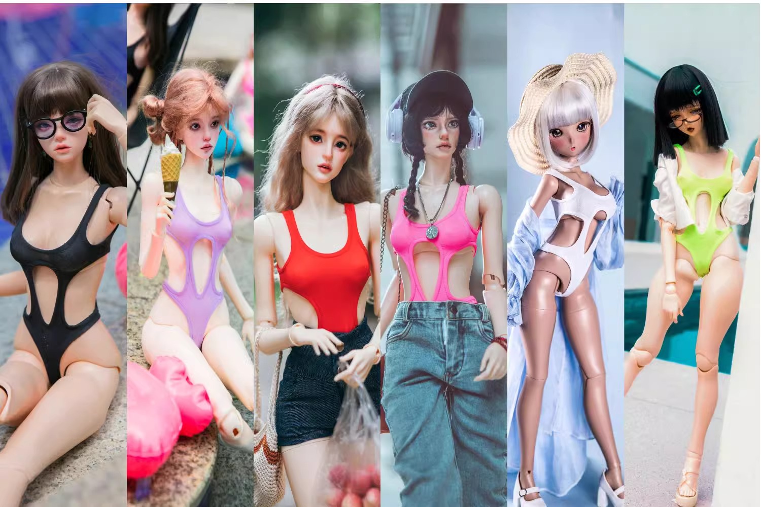 BJD Sexy Swimsuit 1/4 minifee 1/3 Smart Doll DD  Custom Doll Clothing UW53