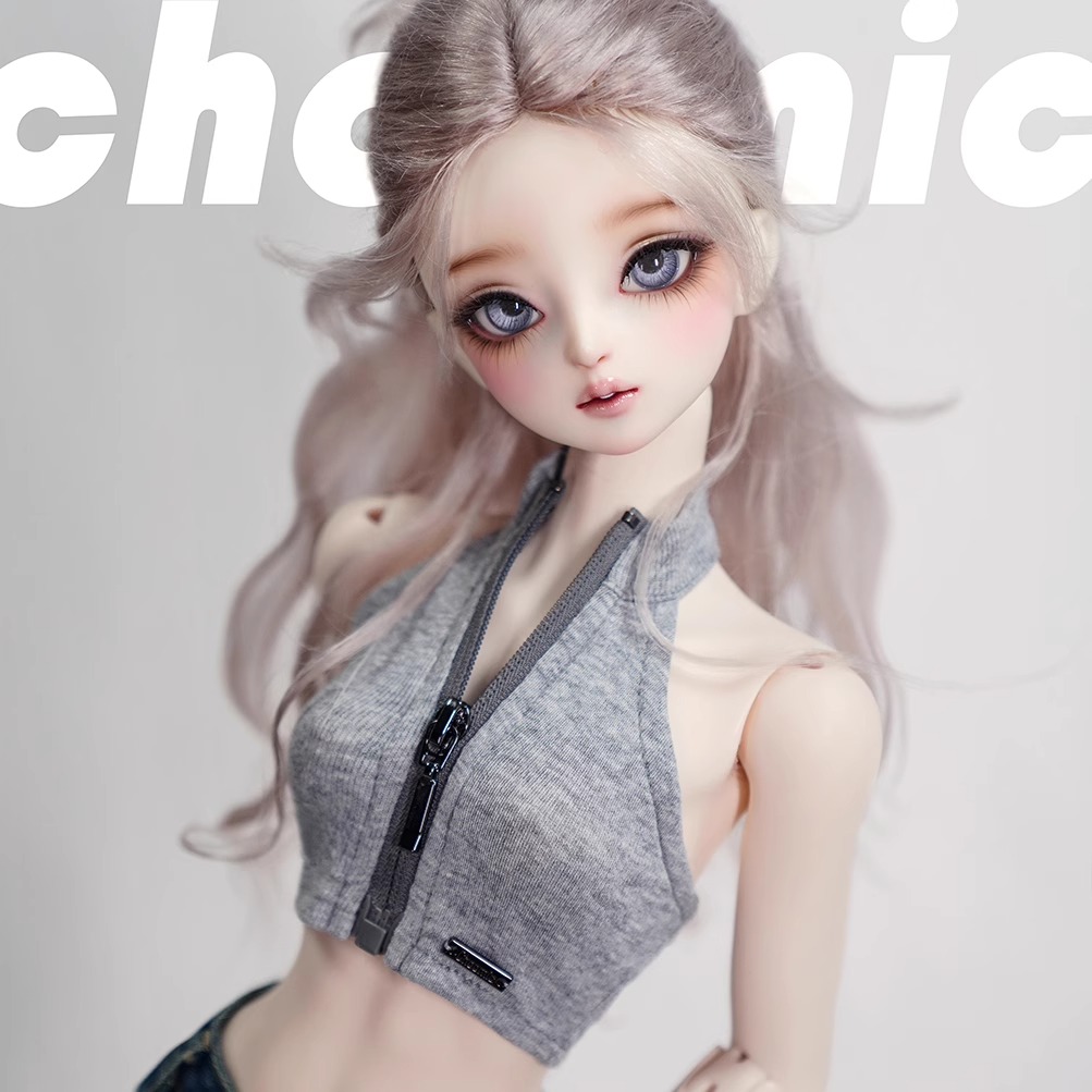 Custom Elastic Vest Tight Fitting Front Zipper Sportswear For BJD Doll Clothes 1/6 1/4 1/3 1P W513