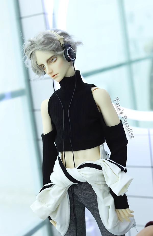 Custom High Neck Off The Shoulder And Backless Knitted Sweater For BJD  1/6 1/4 1/3 SD17 ID17 Uncle CMB156