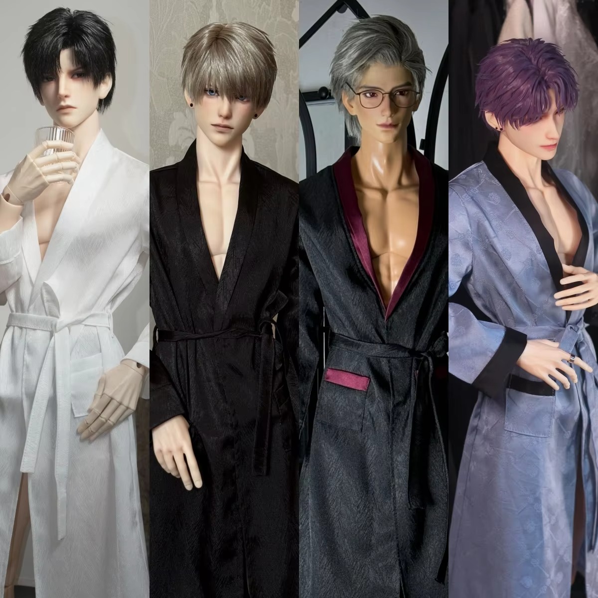 Bathrobe for ID75 BJD Doll Sleepwear Robe for Uncle-sized Doll Clothes  B408