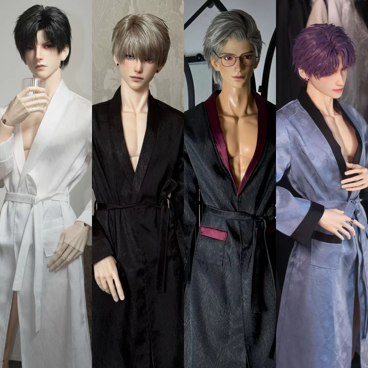 Bathrobe for ID75 BJD Doll Sleepwear Robe for Uncle-sized Doll Clothes  B408