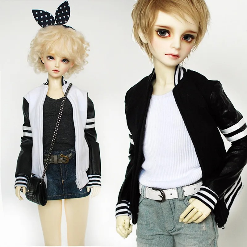 Custom Baseball Jacket Coat for BJD 1/6 1/4 1/3 SD10/SD13 SD17,Uncle Doll Clothes CMB73