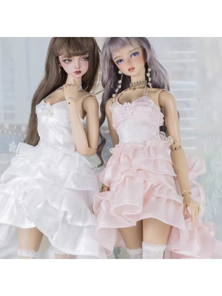 Corset And Lotus Halter Dress For BJD 1/3 1/4 Doll Clothes W470