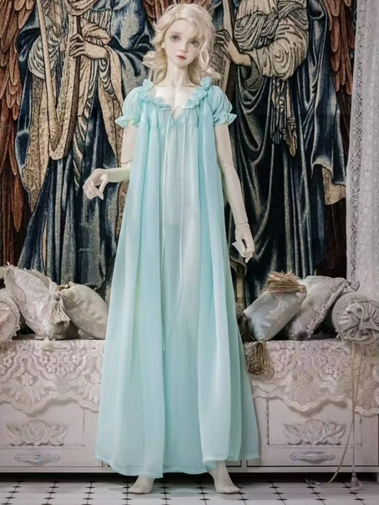 Vintage Dress Pajamas Gown for BJD 1/6 1/4 1/3 DD Doll Clothes Customized CWB252