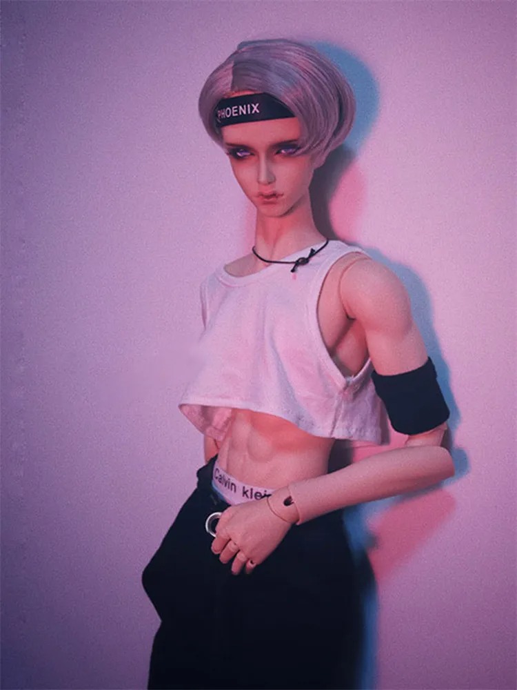 Cuetom Sexy Short Vest T-shirt for BJD  1/6 YOSD 1/4 MSD 1/3 SD13 SD17 Uncle Doll Clothes Accessories CMB122