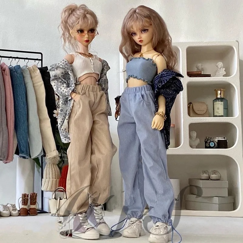 Corduroy Casual Loose Pants for BJD 1/4 ,1/3 SD17 Uncle Doll Clothes Customized CWB246