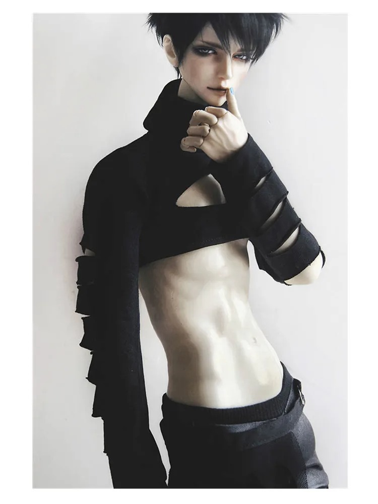 Custom Cool Hole Turtleneck Short Shirt for BJD 1/6 1/4 1/3 SD17 Uncle Doll Clothes CMB65