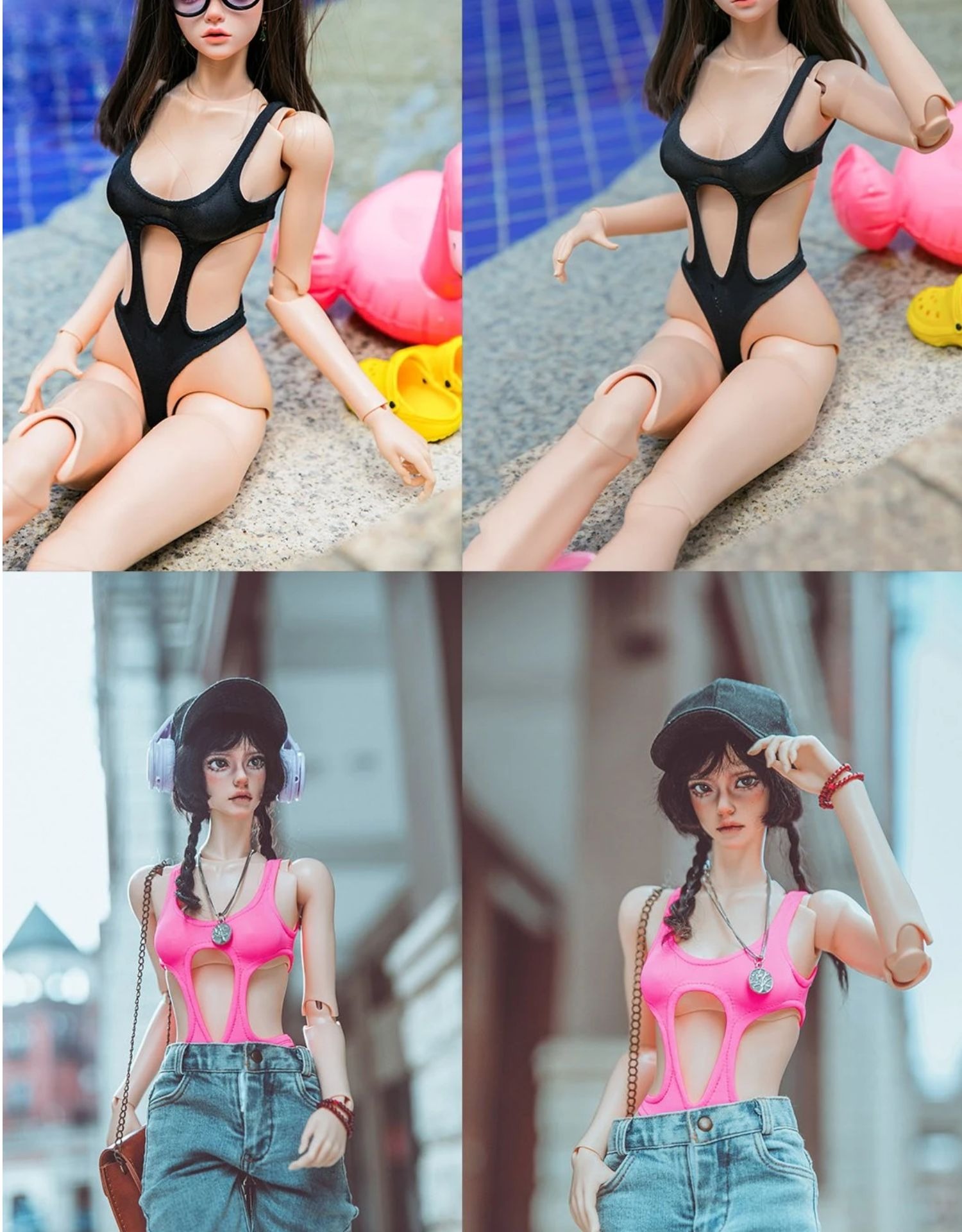 BJD Sexy Swimsuit 1/4 minifee 1/3 Smart Doll DD  Custom Doll Clothing UW53