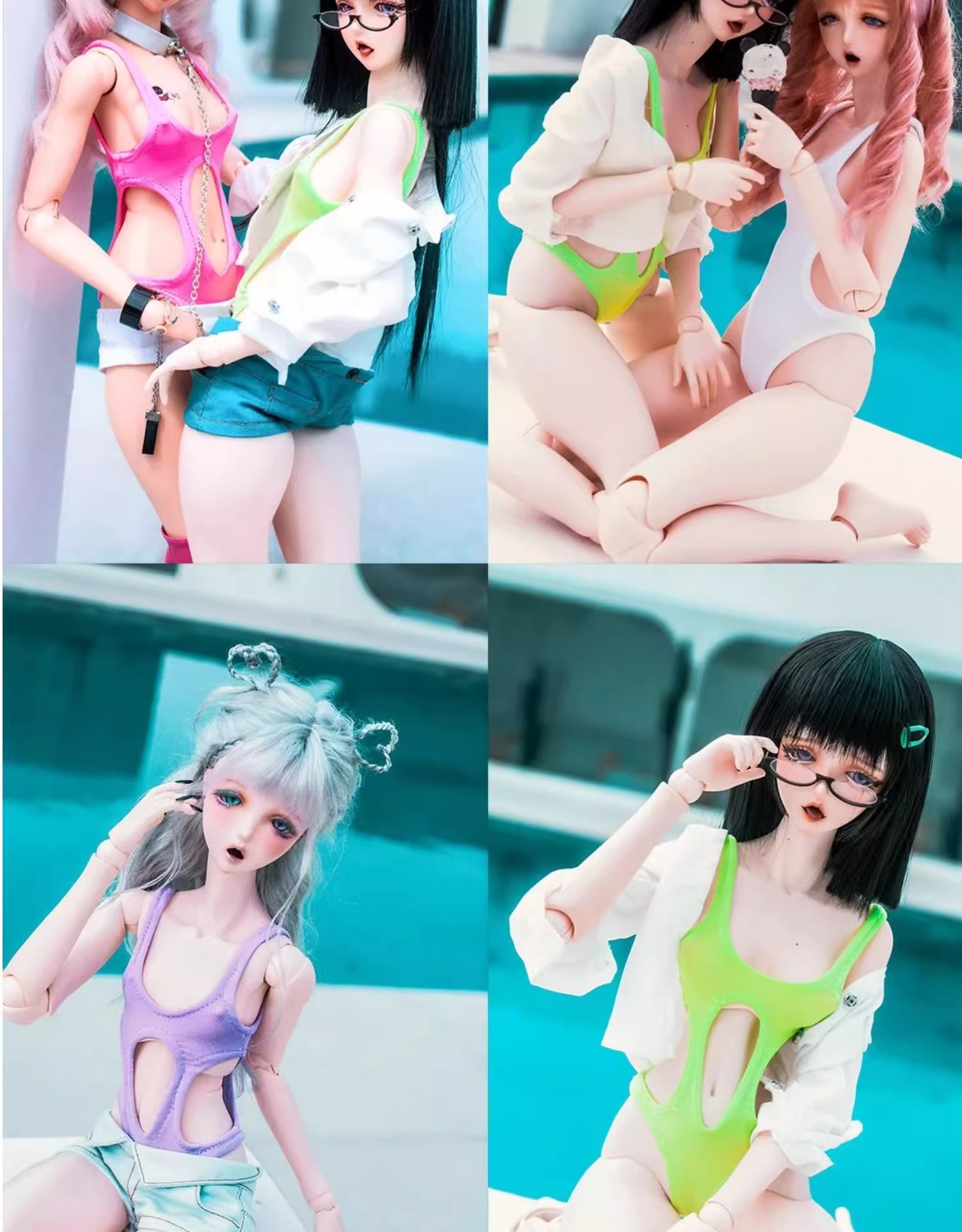 BJD Sexy Swimsuit 1/4 minifee 1/3 Smart Doll DD  Custom Doll Clothing UW53