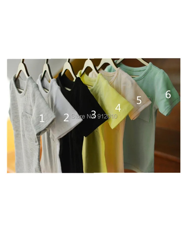 Custom Multicolor Basic Pocket T-shirt for BJD 1/6 YOSD 1/4 MSD 1/3 SD10 SD13 SD17 Uncle Doll clothes CMB82