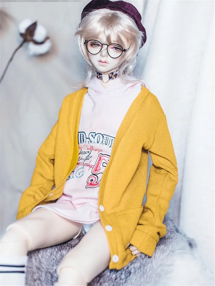 Custom Casual Cardigan Sweater Coat for BJD 1/6 1/4 MSD 1/3 SD13 SD17 Uncle  Doll Clothes CMB256