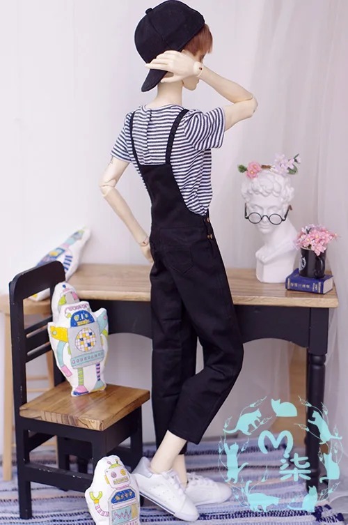 Custom Casual Overall Bib pants for Bjd 1/4 MSD 1/3,SD13,SD17 Uncle Doll Clothes CMB102