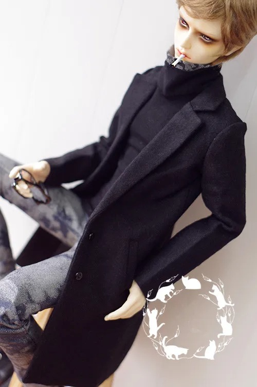 Custom Long Style Woolen Coat 3Colors Windbreaker For BJD 1/3 SD17 Uncle ID75 Doll Clothes CMB90