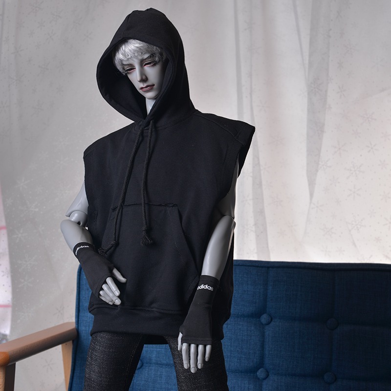 Custom Sleeveless Loose Hooded Sweatshirt For BJD Doll Clothes 1/4 1/3 IP ID75 Uncle B306