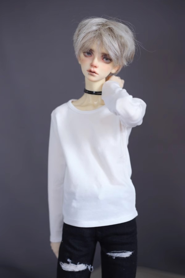 Customized Pullover Pure Cotton T-Shirt For BJD Doll Clothes 1/6 1/4 1/3 Uncle ID75 IP B309