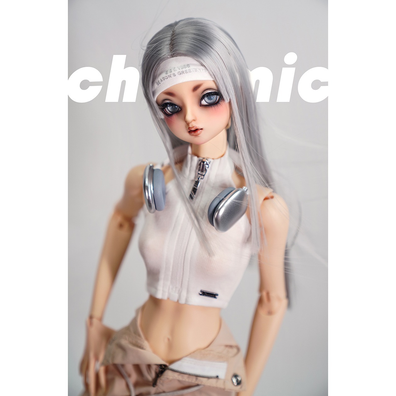 Custom Elastic Vest Tight Fitting Front Zipper Sportswear For BJD Doll Clothes 1/6 1/4 1/3 1P W513