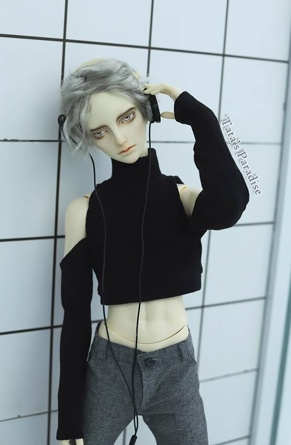 Custom High Neck Off The Shoulder And Backless Knitted Sweater For BJD  1/6 1/4 1/3 SD17 ID17 Uncle CMB156