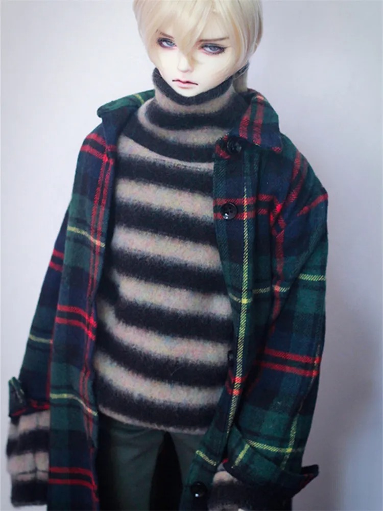 Custom Casual Plaid Shirt For BJD 1/6 1/4 1/3 SD17 Uncle Doll Clothes