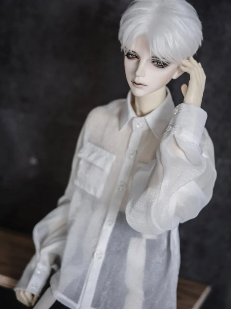 Custom Cool Lantern Sleeve Loose Chiffon Shirt for BJD 1/4 1/3 SD13 SD17 Uncle Doll Clothes CMB133