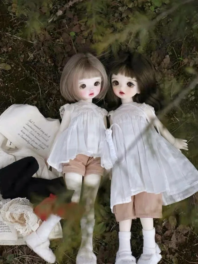 White dress Outfit for BJD 1/6 1/4 ,1/3  Doll Clothes Customized CWB249